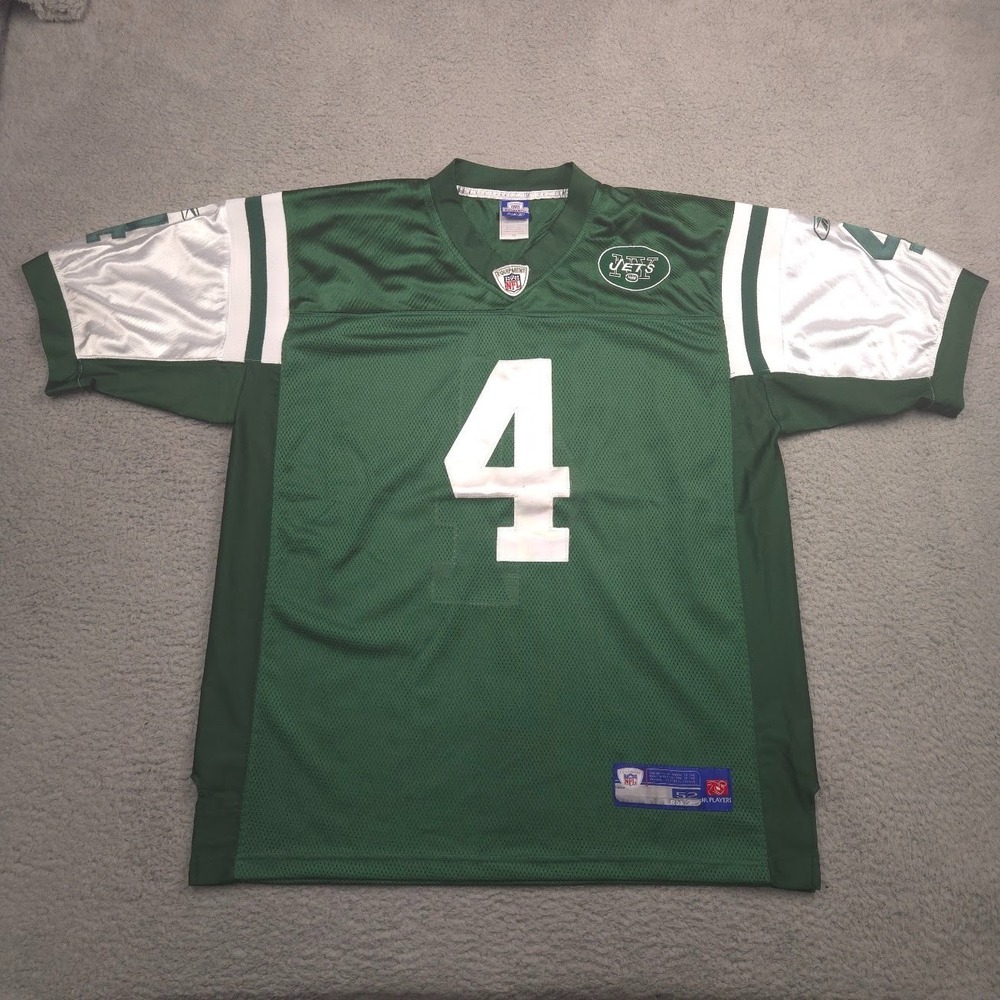 Reebok NFL Authentic Brett‎ Favre New York Jets Jersey Mens Size 52 Green White